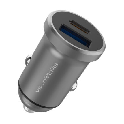 Бързо зарядно устройство VS Mobile - 12-24V 1xUSB-A 2.4A + 1xUSB Type-C 3.0A 20W PD