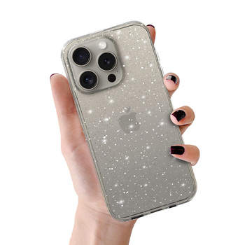 Калъф от Crystal Glitter Case за Iphone 15 Pro Max Silver