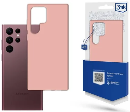 Силиконов калъф от 3mk Matt Case за Samsung Galaxy S23 Ultra - розов