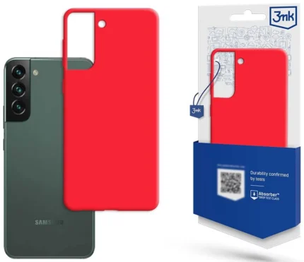 Силиконов калъф от 3mk Matt Case за Samsung Galaxy S23+ - червен