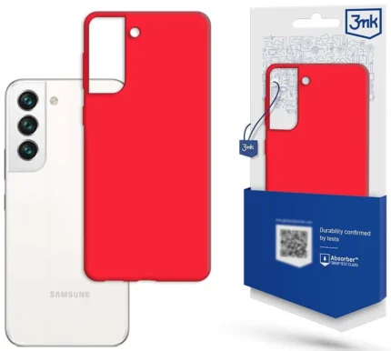 Силиконов калъф от 3mk Matt Case за Samsung Galaxy S23 5G - червен