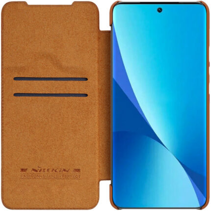 Калъф Nillkin Qin Learther Case за Xiaomi 12 Lite 5G кафяв