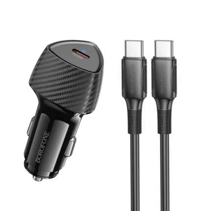 Зарядно за Кола от BOROFONE Z31B 30W USB-C car charger set black