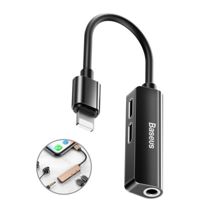 Адаптер Baseus L52 Audio Adapter Lightning to 2x Lightning + 3.5 mm