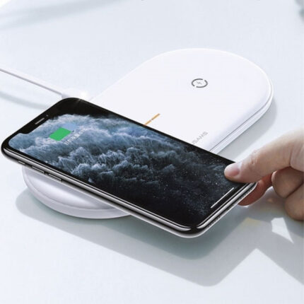 Зарядно Usams US-CD120 Dual Coil Wireless Charger 10W 5V-3A