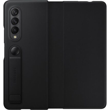 Калъф Samsung Leather Flip Cover за Galaxy Z Fold 3 - Black