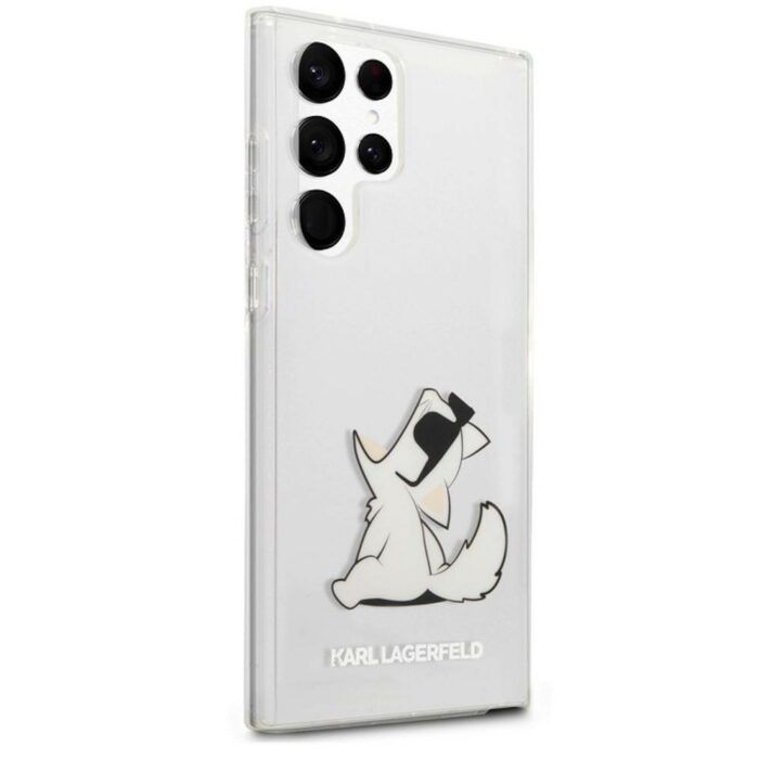 Силиконов Калъф от Karl Lagerfeld  Choupette Eat Case за Samsung Galaxy S22 Ultra - Transparent - Image 2