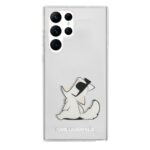 Силиконов Калъф от Karl Lagerfeld  Choupette Eat Case за Samsung Galaxy S22 Ultra - Transparent
