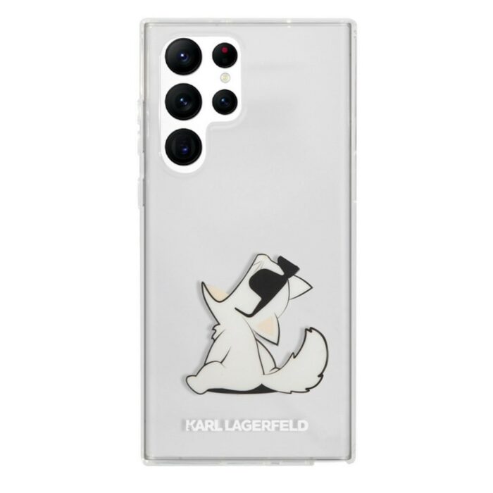Силиконов Калъф от Karl Lagerfeld  Choupette Eat Case за Samsung Galaxy S22 Ultra - Transparent - Image 1