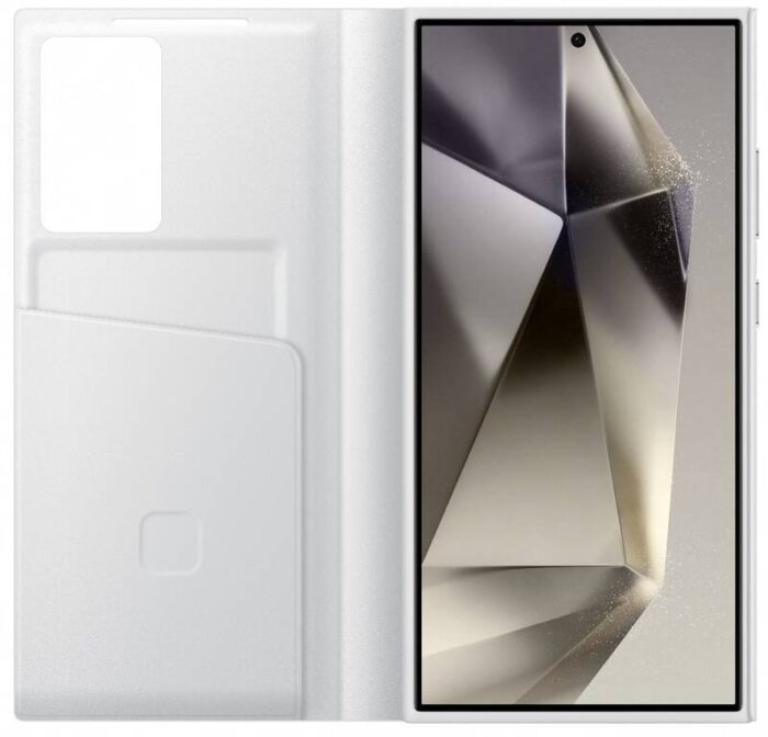 Калъф от Samsung Smart View Wallet  flip case за Samsung Galaxy S24 Ultra - white - Image 3