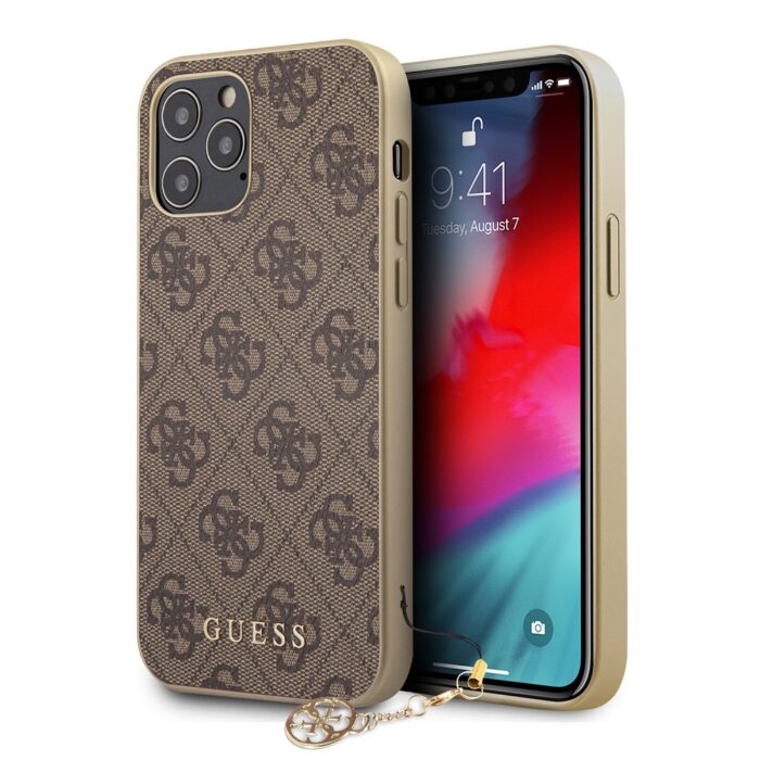 Калъф Guess 4G Charms Cover for iPhone 12/12 Pro 6.1 Brown - Image 2