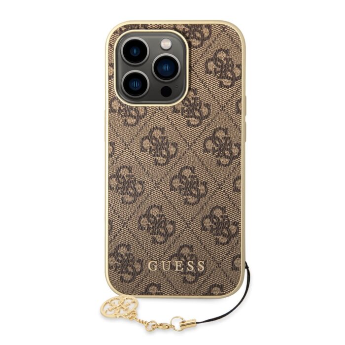 Калъф Guess 4G Charms Case for iPhone 14 Pro Brown - Image 2