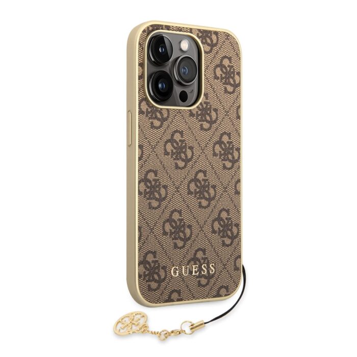 Калъф Guess 4G Charms Case for iPhone 14 Pro Brown - Image 3