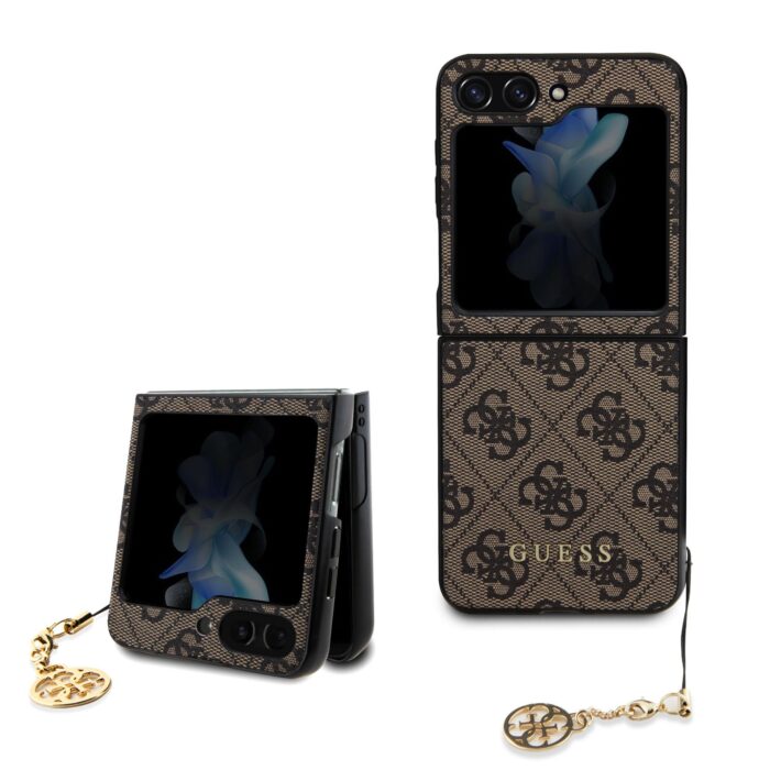 Калъф от Guess 4G Charms Case за Samsung Galaxy Z Flip 5 Brown - Image 1