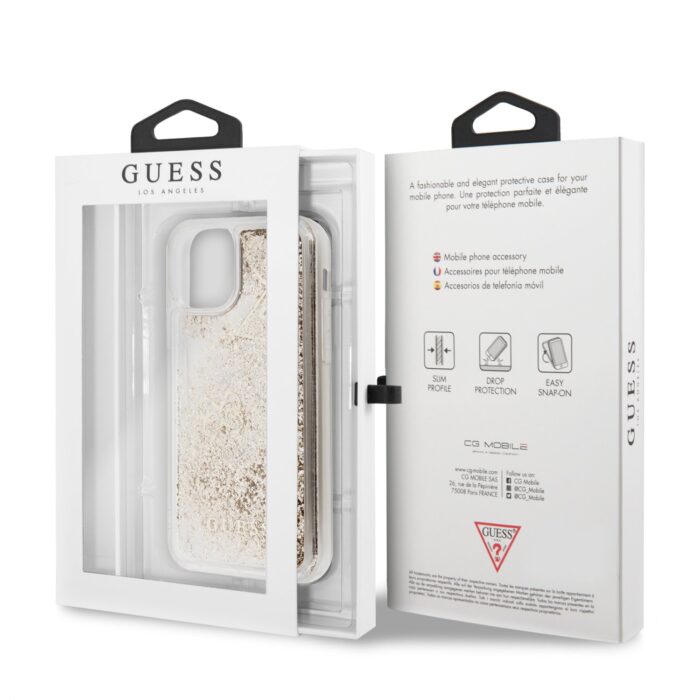 Калъф Guess Glitter Hearts Cover for iPhone 11 Gold - Image 3