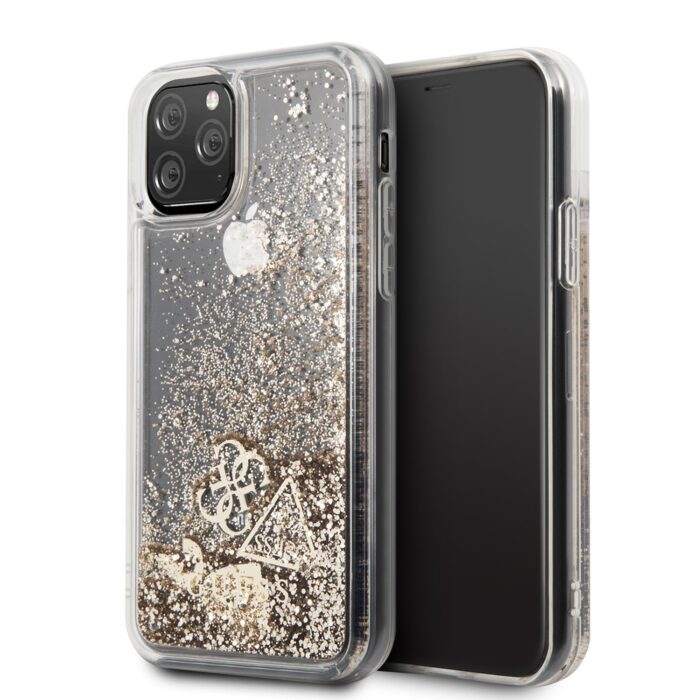 Калъф Guess Glitter Hearts Cover for iPhone 11 Gold - Image 4