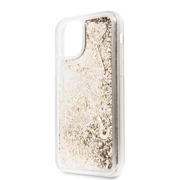 Калъф Guess Glitter Hearts Cover for iPhone 11 Gold - Image 1