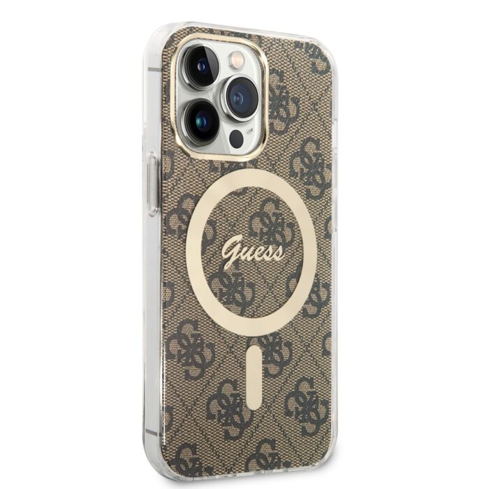 Калъф от Guess case за iPhone 13  13 Pro 6,1" brown hard case 4G MagSafe - Image 3