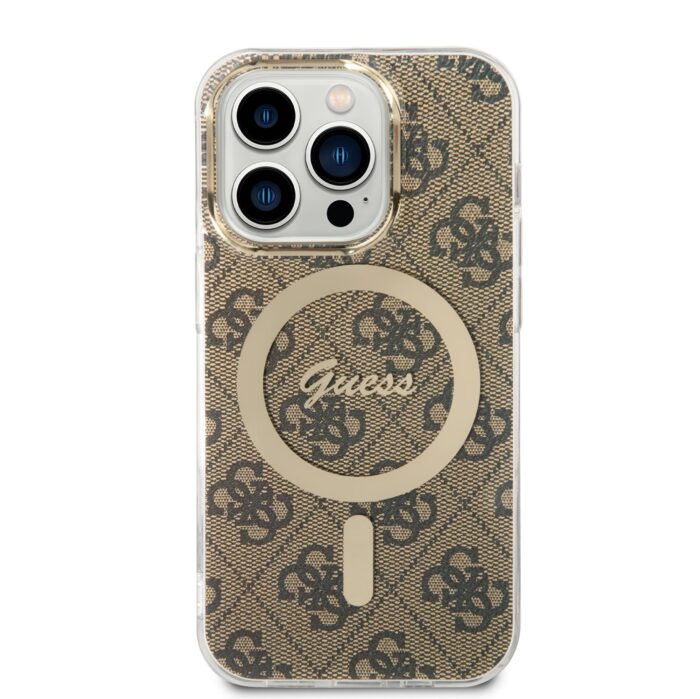 Калъф Guess 4G IML MagSafe Case for iPhone 14 Pro Brown - Image 2