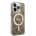 Калъф Guess 4G IML MagSafe Case for iPhone 14 Pro Brown - Image 3