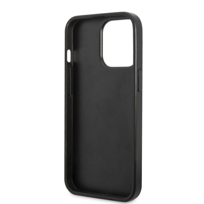 Калъф от Guess PCTPU Glitter Flakes Metal Logo Case за iPhone 14 Pro Max Black - Image 5