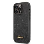 Калъф от Guess PCTPU Glitter Flakes Metal Logo Case за iPhone 14 Pro Max Black