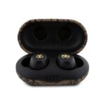 Слушалки Guess True Wireless 4G PU Metal Logo BT5.3 Stereo Earphones Brown - Image 4