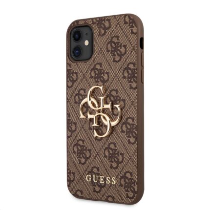 Калъф Guess PU 4G Metal Logo Case for iPhone 11 Brown