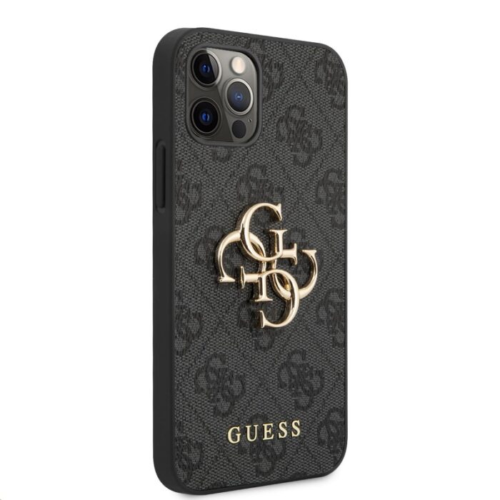 Калъф Guess PU 4G Metal Logo Case за iPhone 12 Pro Max Grey - Image 3