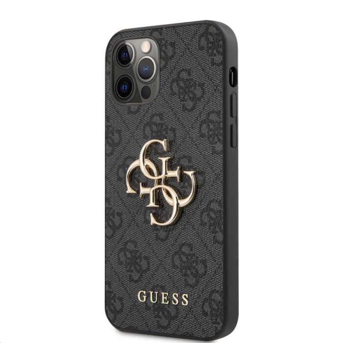 Калъф Guess PU 4G Metal Logo Case за iPhone 12 Pro Max Grey - Image 1