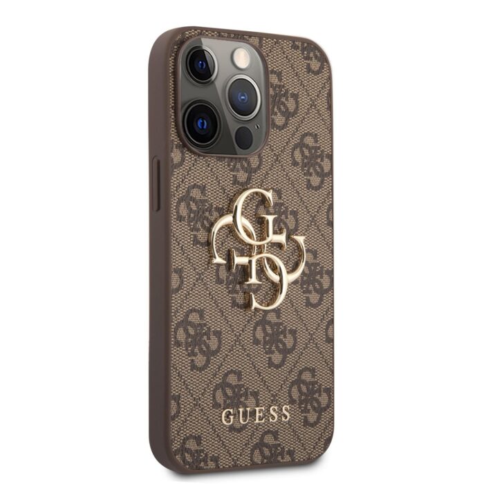 Калъф Guess PU 4G Metal Logo Case for iPhone 13 Pro Brown - Image 3