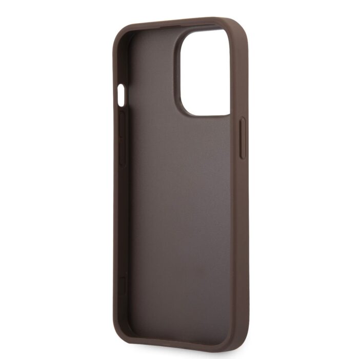 Калъф Guess PU 4G Metal Logo Case for iPhone 13 Pro Brown - Image 5