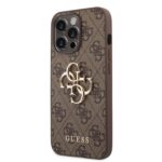 Калъф от Guess PU 4G Metal Logo Case за iPhone 14 Pro Max Brown