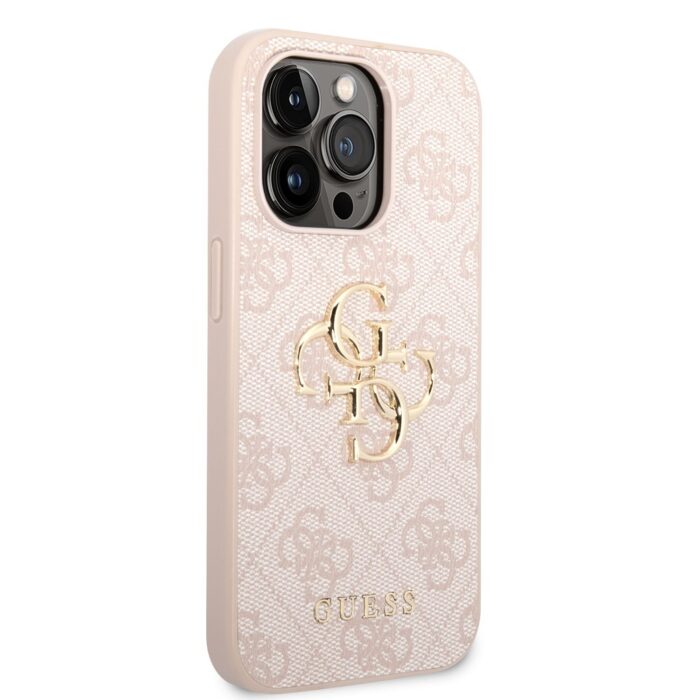 Калъф Guess PU 4G Metal Logo Case for iPhone 14 Pro Pink - Image 3