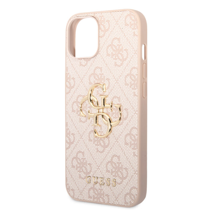Калъф от Guess PU 4G Metal Logo Case за iPhone 15 Pink - Image 4
