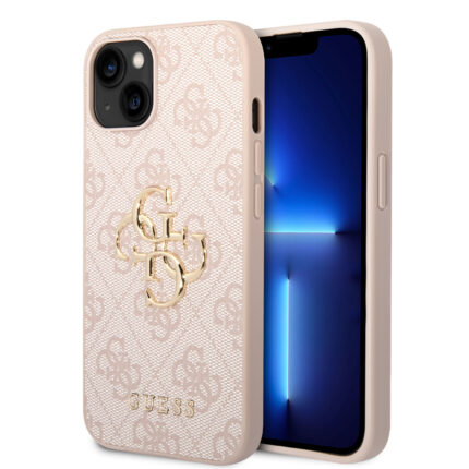 Калъф от Guess PU 4G Metal Logo Case за iPhone 15 Plus Pink