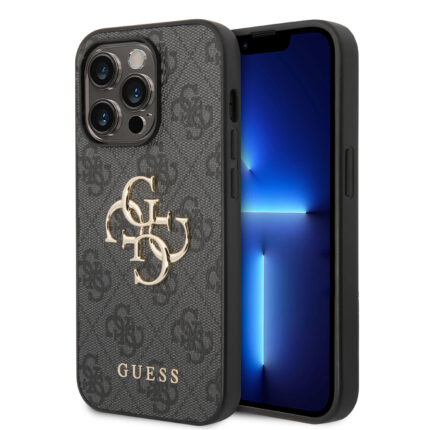 Калъф от Guess PU 4G Metal Logo Case за iPhone 15 Pro Max - Сив