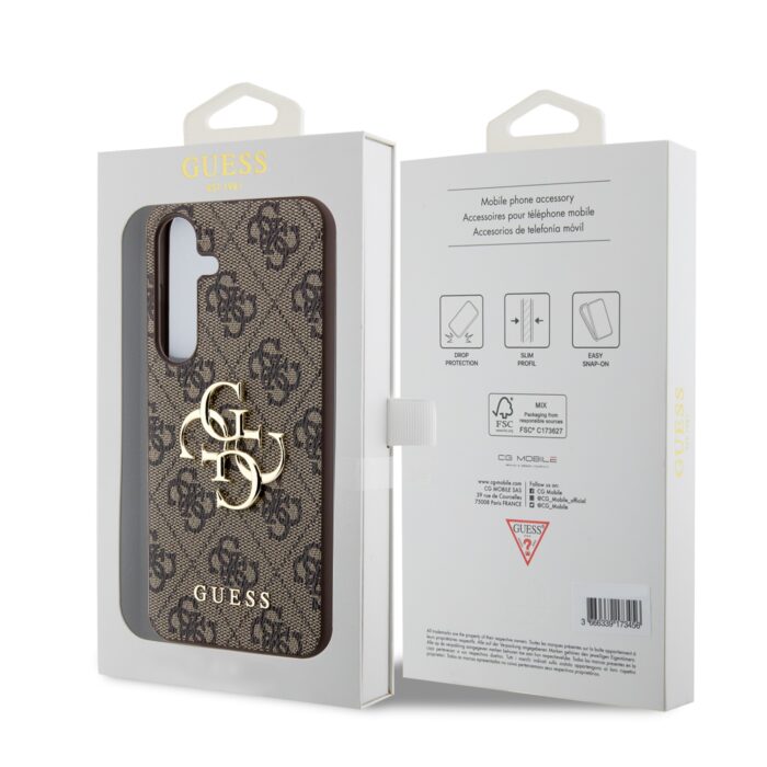 Калъф от Guess PU 4G Metal Logo Case за Samsung Galaxy S24+ Brown - Image 7