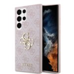 Калъф от Guess PU 4G Metal Logo Case за Samsung Galaxy S24 Ultra Pink