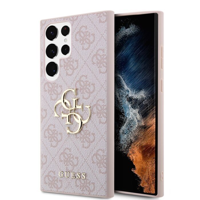 Калъф от Guess PU 4G Metal Logo Case за Samsung Galaxy S24 Ultra Pink - Image 1