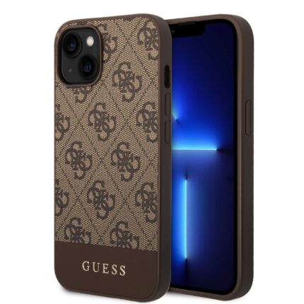 Калъф от Guess 4G Stripe Case за iPhone 14 Brown