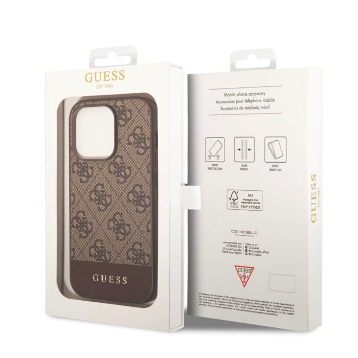 Калъф от Guess 4G Stripe Case за iPhone 14 Pro - Max Brown - Image 6