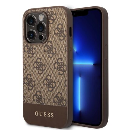 Калъф от Guess 4G Stripe Case за iPhone 14 Pro - Max Brown
