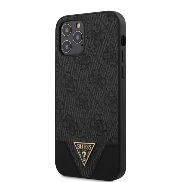 Калъф Guess 4G Triangle Cover за iPhone 12/12 Pro 6.1 Grey - Image 1