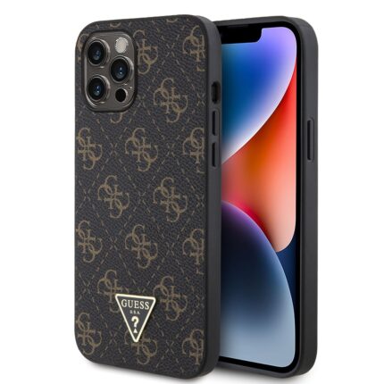 Калъф от Guess PU Leather 4G Triangle Metal Logo Case за iPhone 12 Pro Max Black