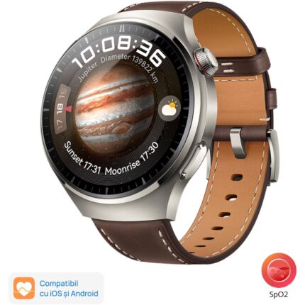Часовник Huawei Watch 4 Pro, 48mm, Leather Stamp Brown
