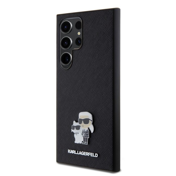Калъф от Karl Lagerfeld PU Saffiano Metal Karl and Choupette Case за Samsung Galaxy S24 Ultra Black - Image 2