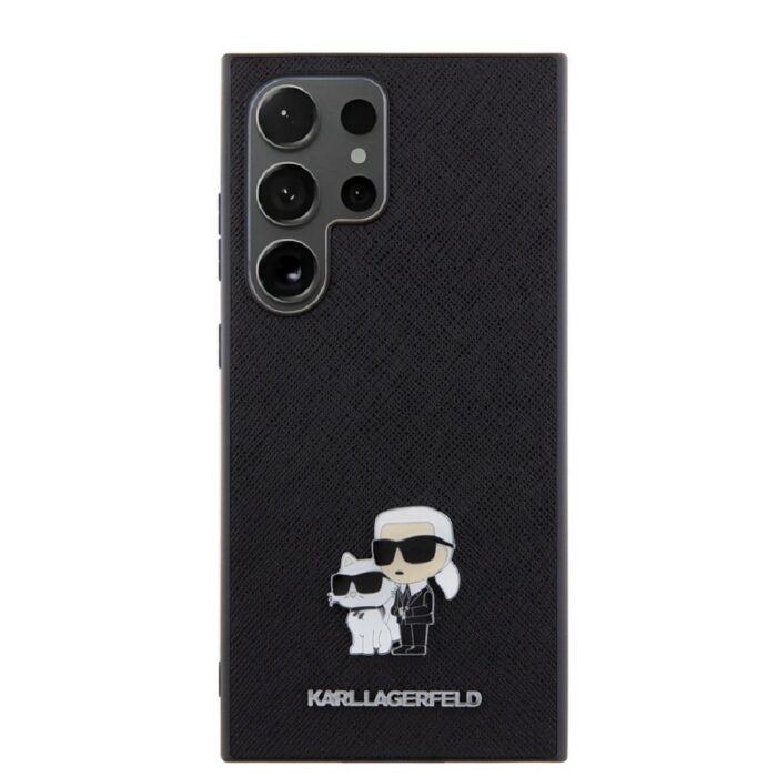 Калъф от Karl Lagerfeld PU Saffiano Metal Karl and Choupette Case за Samsung Galaxy S24 Ultra Black - Image 3