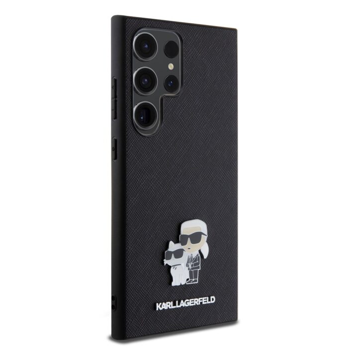 Калъф от Karl Lagerfeld PU Saffiano Metal Karl and Choupette Case за Samsung Galaxy S24 Ultra Black - Image 4