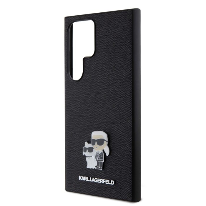 Калъф от Karl Lagerfeld PU Saffiano Metal Karl and Choupette Case за Samsung Galaxy S24 Ultra Black - Image 5